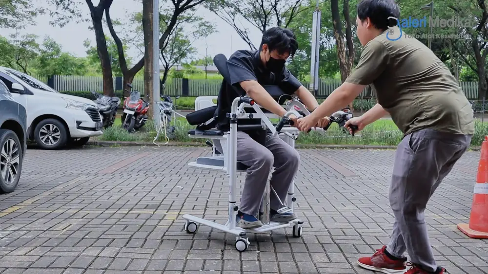 kursi transfer pasien + alat angkat pasien